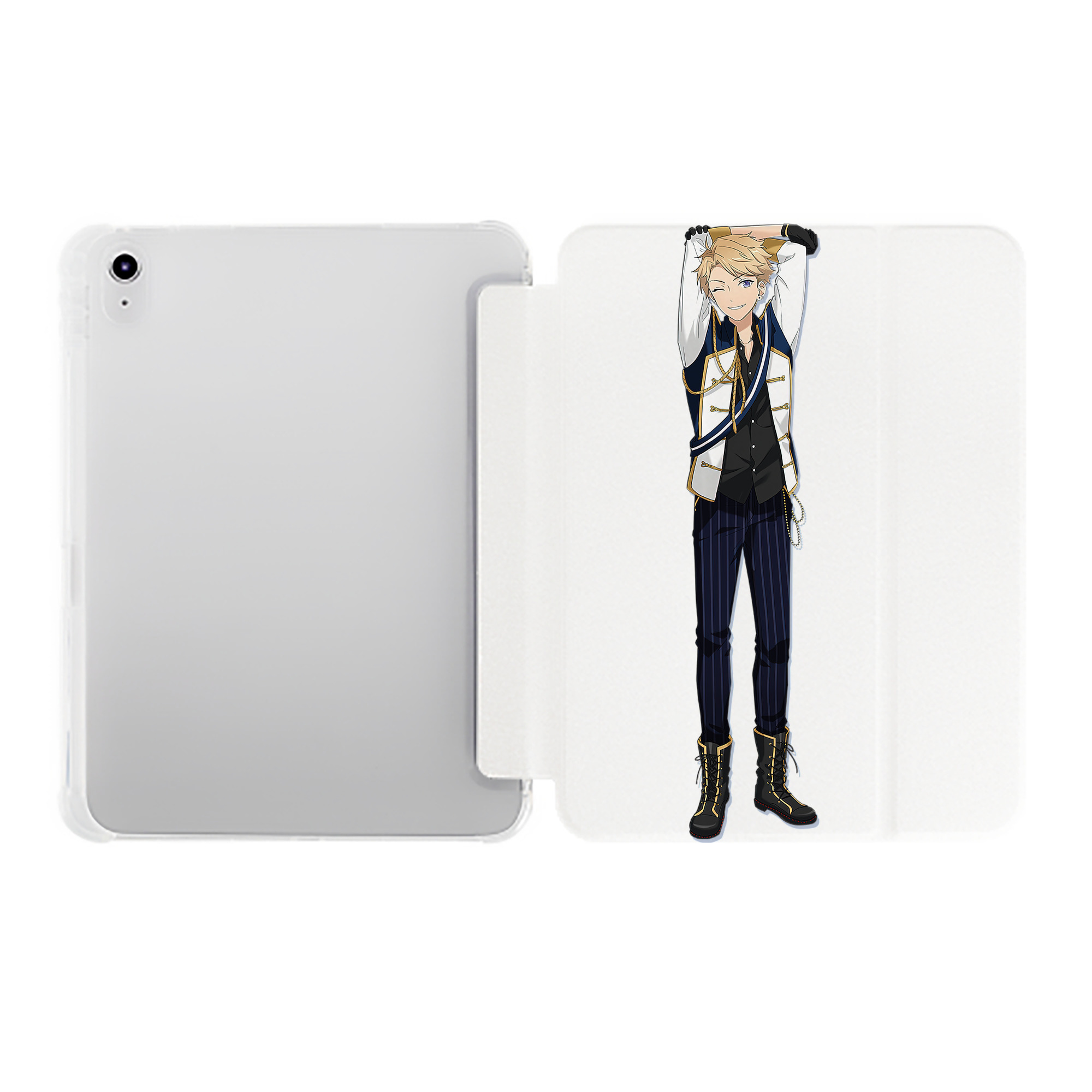 （画像用） あんさんぶるスターズ! Ensemble Stars IPad ケース ペン収納付き 三つ折りスタンド PUレザー×シリコン 対応機種9.5/10.5/10.9インチ